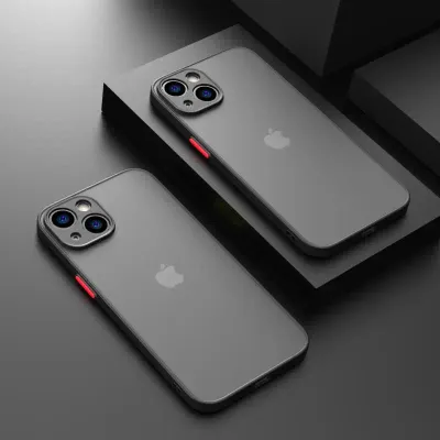 Armor Translucent Matte Phone Case for iPhone 17 Pro Max Air 16 15 14 Plus 13 12 11 Mini Pro Max Back Shockproof Cover Cases