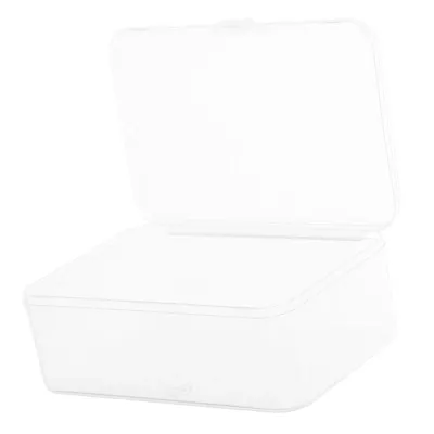 Transparent Plastic Storage Box Rectangular Small Container Clear Organizer Hinged Lid Stackable Storage Bin for Small Parts