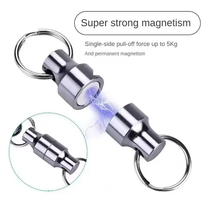 Carp Fishing Magnetic Tool Release Rack Fly Fishing Reel Net Release With Keychain Fishing Clip Magnetic Buckle Magnet Hook DIY