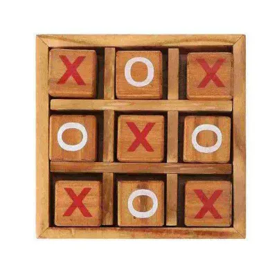 Classic Tic Tac Toe Strategic Board Game Night Family Party Travel Fun Wooden Educatinal Toys Kids & Adults Logic Challenges