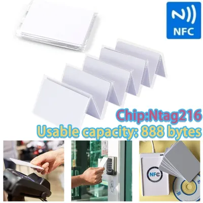 Ntag216 NFC Cards Printable NFC 216 Card 888 Bytes Memory iOS Compatible  Digital Business NFC Tags for All NFC Enabled Devices