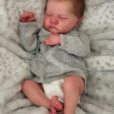 NPK 19inch Full body silicone vinyl Reborn Doll Levi Newborn Baby Size boy doll 3D Skin High quality Gift
