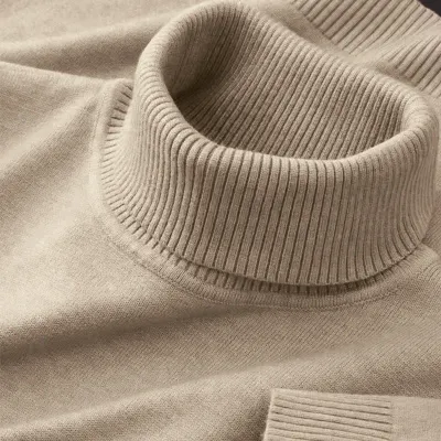 2026 New Mens Knitted Sweaters Solid Color Turtleneck Breathable Pullovers Warm Outdoor Basic Streetwear autumn Business Tops