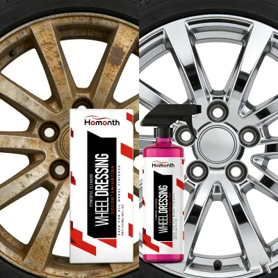 Professional Wheel Cleaner Alloy Rim Spray Tire Renovator Car Detailing Kit Long Lasting Shine Brake Dust Cleaning All Vehicles