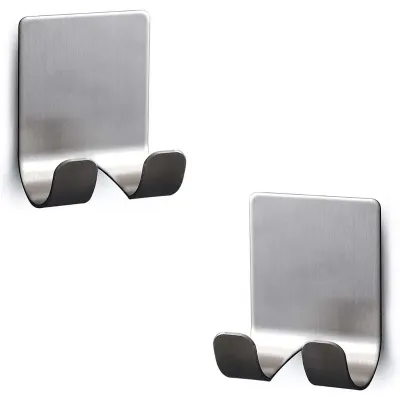 304 Stainless Steel 2Pcs Razor Holder Punch Free Wall Mounted Bathroom Storage Rack Shaver Organizer shaver holder