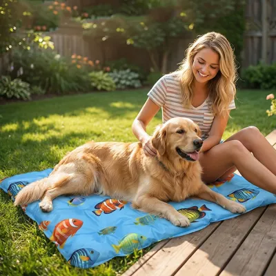 Pet Cooling Mat for Dogs And Cats Air Conditioning Gel Mat for Pets Soft Breathable Waterproof Non-Slip Pet Mat for Hot Weather