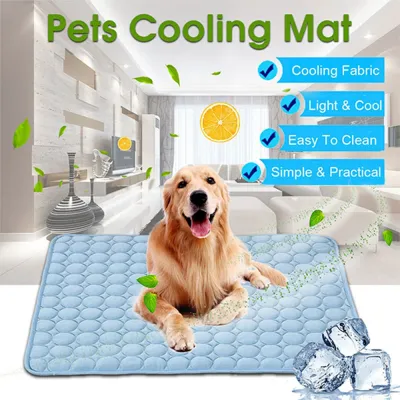 Pet Cooling Mat Cool Ice Silk Dog Cat Sleeping Pad Moisture-proof Mattress Cushion Summer Small Animal Cold Bed 5 sizes