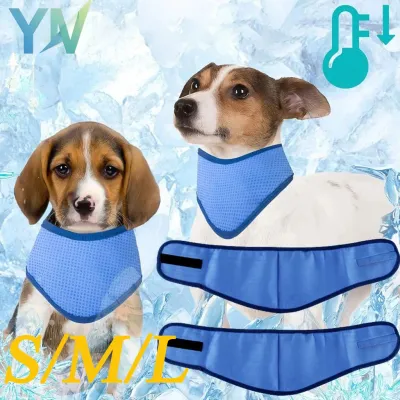 1-10PCS Pet Cooling Scarf for Dogs Summer Ice Silk Cooling Bandana Neck Wrap for Heat Relief Reusable Chill Mat for Pets