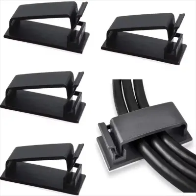 Self Adhesive Cable Clips Cord Management Wire Holder Organizer Clamp Desk Tidy Cable Manager in Car Home Office Clips