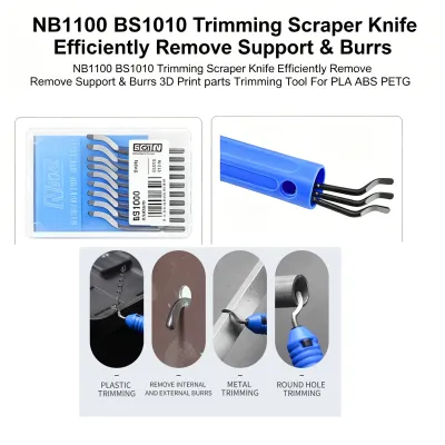 NB1100 BS1010 Trimming Scraper Knife Efficiently Remove Support & Burrs 3D Print Parts Trimming Tool For PLA ABS PETG...........
