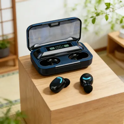 New Bluetooth Headphones 9D Stereo High Bass Sport Earphones Handfree Touch Control Tws Wireless Earbuds Headset