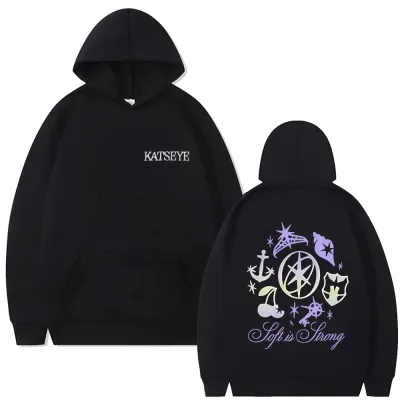 Korean Kpop Katseye Gabriela Graphic Hoodies Men Women Hip Hop Fashion Oversized Streetwear Male Y2k Aesthetic Hooded Sweatshirt