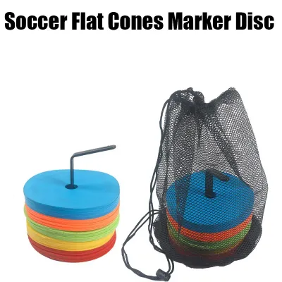 10pcs Soccer Flat Cones Marker Disc Basketball Sports Speed Agility Training Markers Indeformable Portable Training Equipment