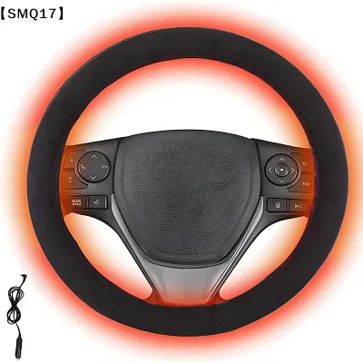 12V Heated Steering Wheel Cover Warm In Winter Universal Fit Steering Wheel Protector Outer For Cars Truck Car Accessories【SMQ】