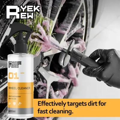 Tire Cleaner Foam Spray - Instant Black Tire Coating, Car Wheels Rim Shine & Protectant, Restores Faded Rubber, for Car Detailin