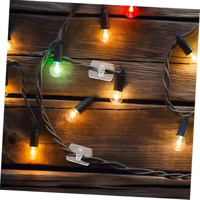 6/12/20/40pcs Mini Damage-Free Waterproof Wall Hooks for Home Hanging Christmas String Lights Garland Adhesive Decoration Clips