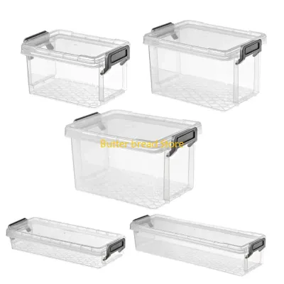 W89C Clear Storage Container Easy to Use Stackable Plastic Storage Bins with Lids for Home Office School