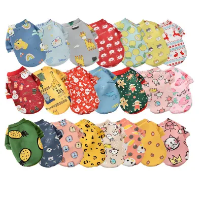 Cute Print Cat Clothes Suit Spring Autumn Warm Fleece Pet Cat Pullover for Cats Kedi Soft Kitten Sweater Sphynx Clothing Outfits