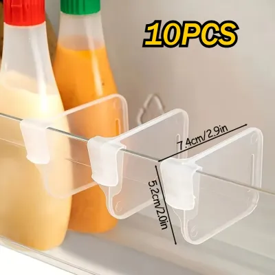 10/8/4/2PCS Refrigerator Storage Partition Board Retractable Plastic Divider Storage Splint Kitchen Bottle Can Shelf Organizer
