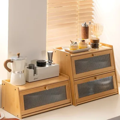 Spice Organizer with Doors Multi-Tier Storage Shelf Pantry Cabinet Organizer Home & Counter Storage for Kitchen Essentials