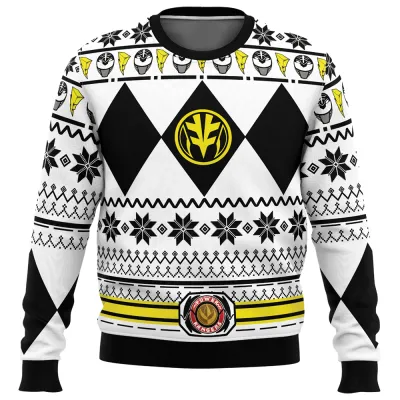 Men's and Women's Winter New Mighty Morphin Multi Color Ranger Power Ranger Ugly Christmas Sweater Christmas Party Hoodie