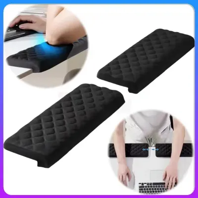 2 PackL-Shaped Keyboard Mouse Pad Memory Foam Elbow Pillow Ergonomic Desk Edge Cushion Keyboard Wrist Rest Pad for Gaming Office