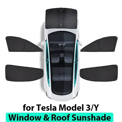 for Tesla Model Y 2025 Sun Roof Shade Model 3 Highland 2024 Glass Roof Sunshade Front Rear Window Windshield Privacy Cover Kids