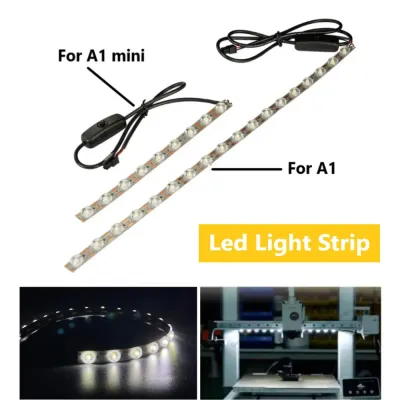 Upgrade Led Light Strip For Bambu Lab A1/A1mini Ra95 Fill Light 24V White Light Super Bright For Bambulab 3D Printer Accessories