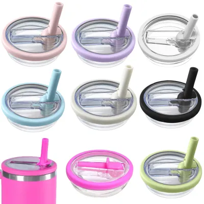 40 oz Replaceable Tumbler Flip Straw Lid for Stanley Cup,Reusable Tumbler Cover, Spill Proof Splash Resistant Tumbler Lids