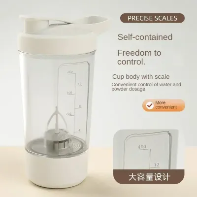 for Fitness Workout Portable Electric Protein Shaker Bottle USB Rechargeable Blender Multipurpose 450ml Mixer Cups