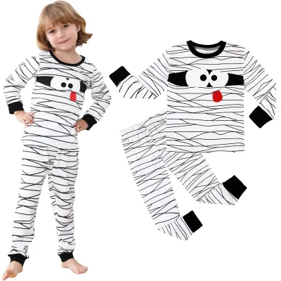 Mummy Costume Kids Halloween Pajamas Baby Boys Mummy Wrap Outfit Toddler Girl Cosplay Carnival Easter Purim Clothes Dress Up