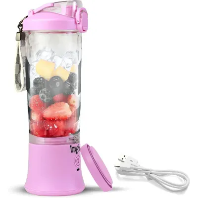 Total Che Portable Blender - or Smoothies & Protein Shakes, USB Rechargeable CordlMini Travel Mixer, Personal Juicer, Ice Crushe