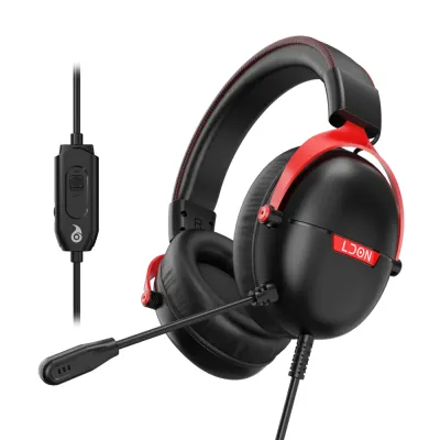 LDON Professional Gaming Headset with Microphone Wired USB 7.1 Surround Sound Over Ear Headphones for PC Computer