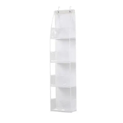 4/6Tier Over The Door Organizer Miscellaneous Clothes Toy Hanging Storage Bag With Mesh Pockets Shelves For Closet Bedroom Dorm
