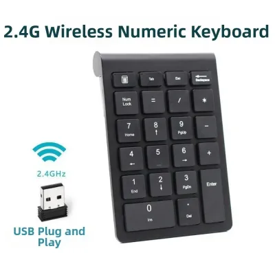 22 Keys 22 Keys Numerical Keyboard USB 2.4G Wireless Mini Digital Keypad Ultra Thin Ergonomic Digital Numpad Number Pad