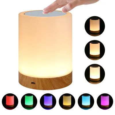 Touch the Night Light, Table Lamp, Bedroom Bedside Lamp, Color Light, Ambient Light, Color Changing Light, Dimmable USB Charging