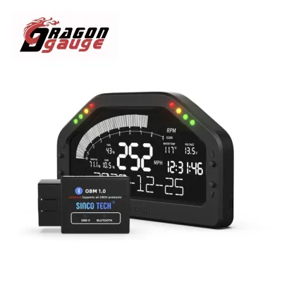 New Multi-Function Race Dash Panels LCD Display Dashboard OBDll Bluetooth Connection 7 Colors Screen Racing Gauge DO921