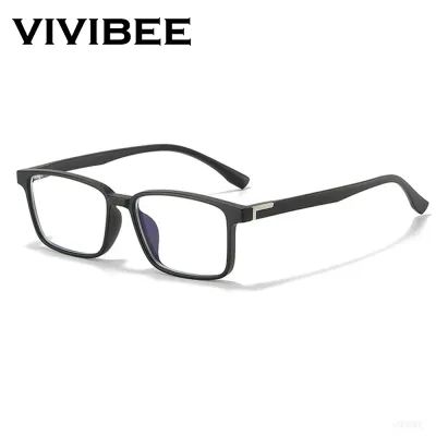 VIVIBEE Square Blue Light Blocking Glasses TR90 Men Gaming Women Office Anti Light Black Computer Filter Classic Eyeglasses