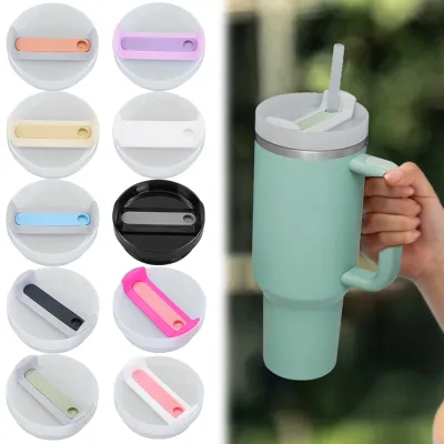 40Oz Tumbler Flip Straw Lid Replacement Spill Proof Reusable Tumbler Cover Splash Resistant for Stanley 40oz Mug Accessories