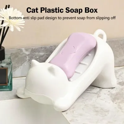 Self Draining Soap Holder, Plastic Bar Soap Tray Container With Drainage Hole, Cute Soap Dish Soap Saver For Bathroom, Shower