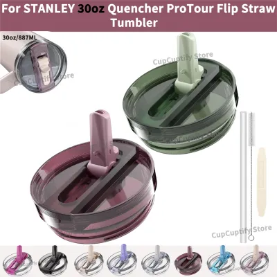 30oz Flip Straw Lid for Stanley Quencher H2.0 Tumbler Leak Proof Lid Replacement No Spill Cover for Stanley Cup Accessories