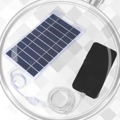 2W 5V портативна сонячна панель USB зарядний пристрій, аварійна панель, водонепроникний power bank для телефону, підходить для кемпінгу, піших походів та туризму