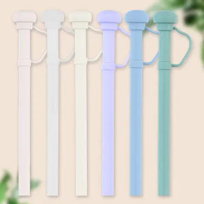 Silicone Replacement Straw with Straw Cover Drinking Straw Dustproof Soft Straw for Stanley 20/30/40oz Cup Accessories