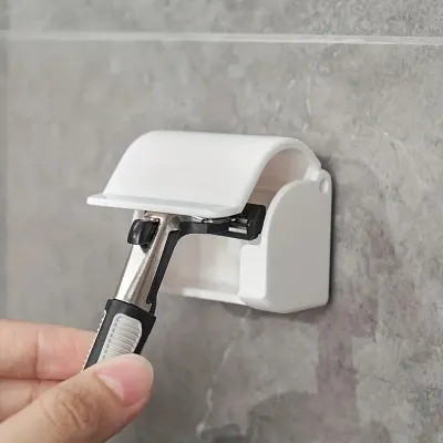 Wall Mounted Razor Holder Electric Toothbrush Organizer Multifunctional Bathroom Shower Storage Bathroom Accessories