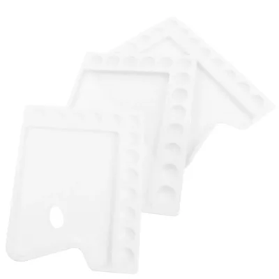 3Pcs Premium Plastic Paint Tray Set 13-Slot Color Mixing Board for Professional Artists Beginners Watercolor Pigment Trays DIY