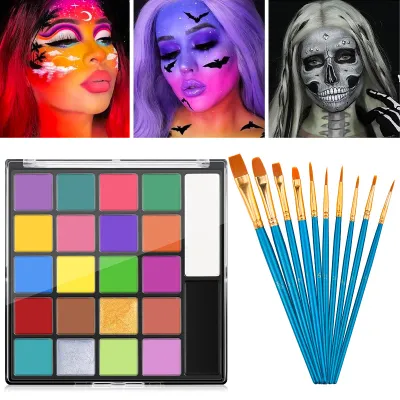 22 Colors Face Body Oil Painting Paint Pigment,Tattoo Painting Art Cosplay Party Non Toxic Safe Face and Body Paint Palette