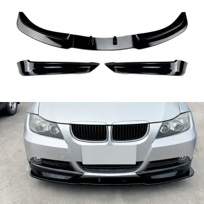 For BMW 3 Series E90 E91 320i 325i 2005-2008 Front Bumper Lip Splitter Spoiler Corner Body Kit Exterior Modification Accessories