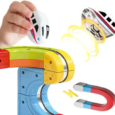 Magical Orbital Cube Kids Educational High-Speed Train DIY Building Blocks Magic Track Cube Decor for Boys & Girls Birthday Gift