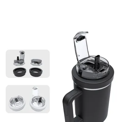For Stanley 40 Oz Thermal Water Bottle Cover Coffee Cups Flip Straw Cap Replacement Spill Proof Mugs Tumbler Lid Accessories