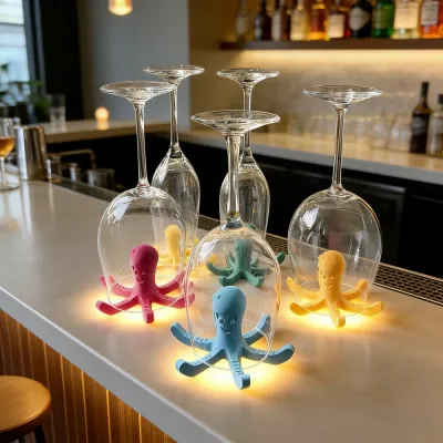 Creative Octopus Cup Holder, Quick Dry Dish Rack for Kitchen Counter, Space Saver Organizer, Unique Home Storage Gift